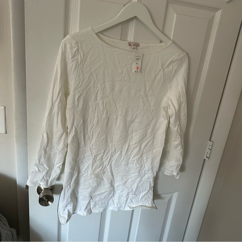 White Long Sleeve Top